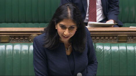 UK former Attorney General Suella Braverman during a debate in the House of Commons on Thursday 7 July 2022