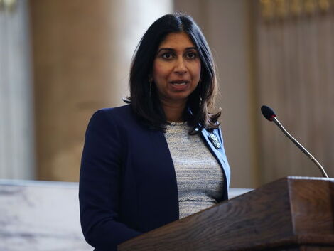 File photo of UK Attorney General Suella Braverman