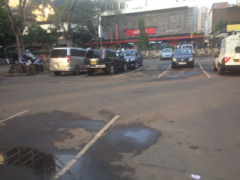 Sunken car park in Nairobi CBD located between Reinsurance Plaza and Bima House