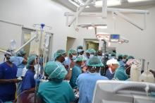 Surgeons at Kenyatta National Hospital performing a surgery
