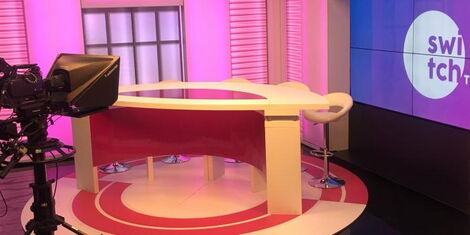 File image of a news set at Switch TV studios in Nairobi