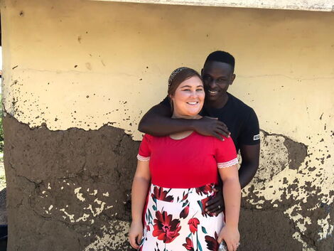 Sylvia and her husband Kelvin Bichanga at their home in Kisumu (Undated)