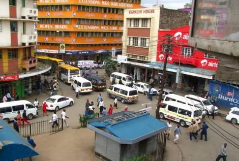 Junction between Tea Room and River Road in Nairobi