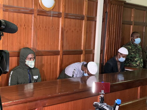 The 3 Westgate terror suspects pictured in Court.