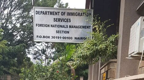 The Directorate of Immigration Services office at Nyayo House, Nairobi.