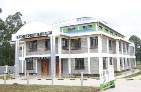 The Eliud Kipchoge Library built at the Kapsisiywa Secondary School in Nandi County.