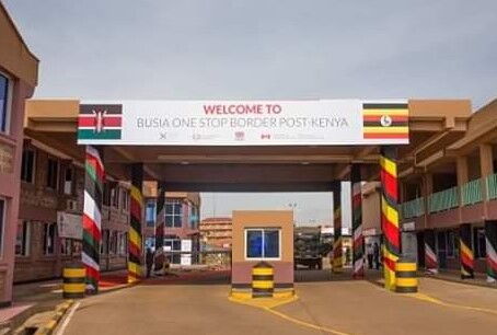 The Kenya-Uganda border post.