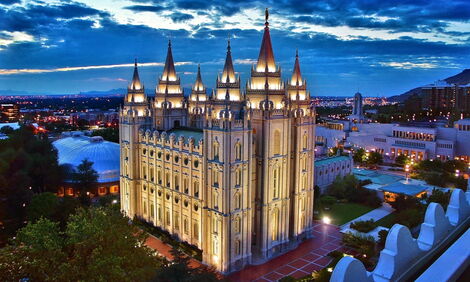 The Mormon Church headquarters located in Salt Lake City, Utah.