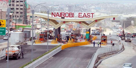 The Nairobi East toll station of Nairobi Expressway.