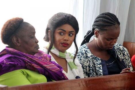 The Ngirita family pictured in court.