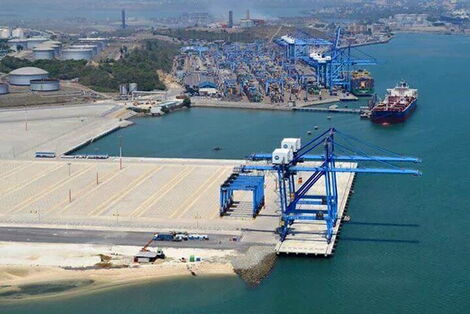 The port of Mombasa.