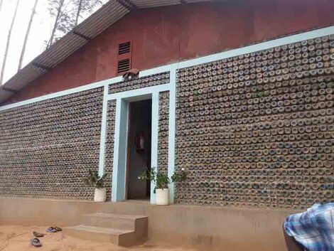 The Restoration Children's Home built with plastic bottles in Rubai, Kilifi County