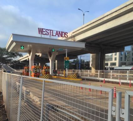 The Westlands toll station of the Nairobi Expressway