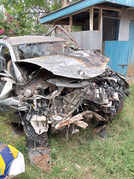 The car wreck of an accident involving former NMG photo-journalist William Oeri on Sunday January 15, 2023.jpg