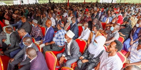 The delegation of leaders from Marsabit, Isiolo and Tana River counties at State House on Tuesday, February 22