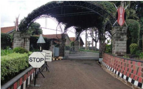 The entrance to the Kenyatta family Ichaweri home