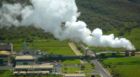 The geothermal complex at Olkaria in Naivasha. 