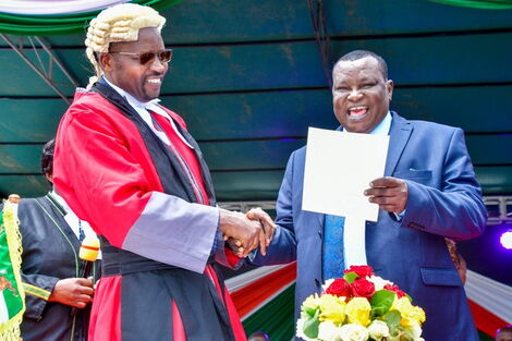 The late Baringo county Deputy Governor Charles Kipng'ok at the swearing-in on Thursday August 25, 2022