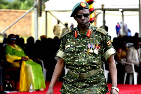 The late General Elly Tumwine in military attire