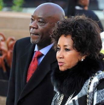 The late Kenyan Professor Rok Ajulu (left) and wife Lindiwe Sisulu.