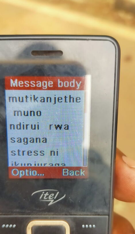 The message sent by Irungu Wanjaro before he went missing.