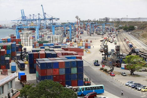 The port of Mombasa.