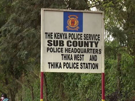 Sign Post of Thika Police Station