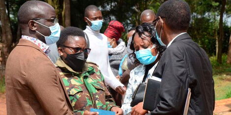 Education officials at Thiru Primary School on Wednesday, September 1, 2021.