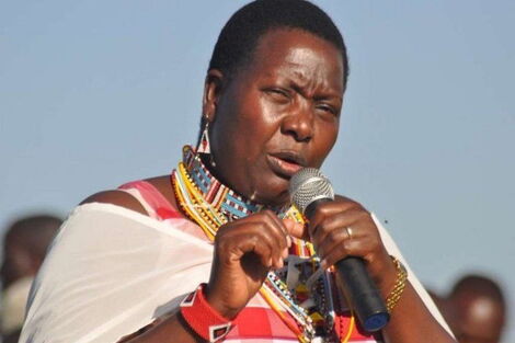 Peris Tobiko Addressing Her Constituents During Past Political function