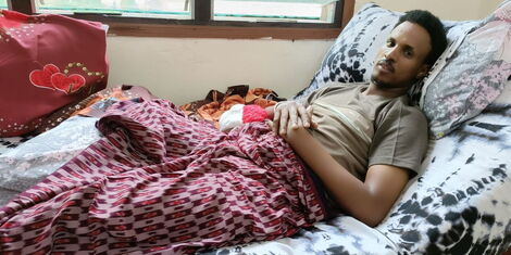 Towheed Polling Station Presiding Officer Mohammed Kanyare in a hospital bed.