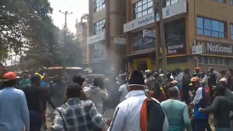 An image of Gikomba protests