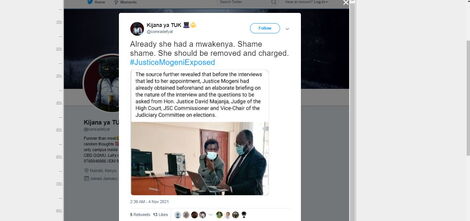 The post dated November 4, 2021, an excerpt of the posts shared in a coordinated online attack. 