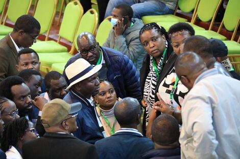 UDA team at the National Tallying Centre in Bomas of Kenya on Friday, August 12, 2022.