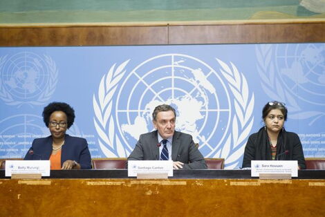 Betty Murungi (left) at a past United Nations summit