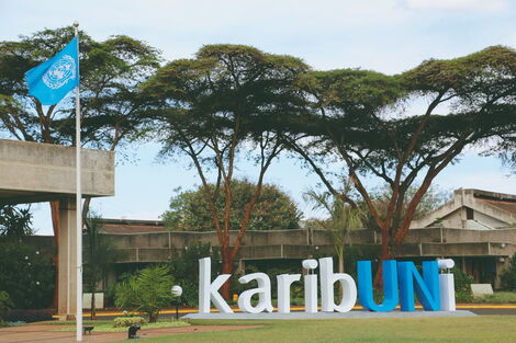 An image of the UN office in Nairobi.