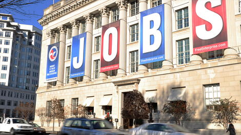 The US Chamber of Commerce building in Washington D.C., USA.