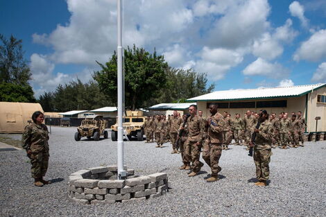 US troops at Manda Bay Airfield in 2019