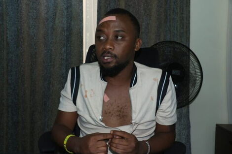 Umoja One MCA Mark Mugambi recounting how he was beaten up on Thursday, January 26, 2023.