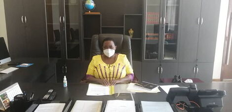 Uganda's Prime Minister Robinah Nabbanja in her office on June 23, 2021.