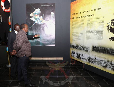 President Uhuru Kenyatta at Uhuru Gardens Museum on July 25, 2022.