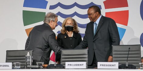 President Uhuru Kenyatta is received at the Altice Arena in central Lisbon to preside over the high-level opening planery session of the 2022 UN Ocean Conference co-hosted by Portugal and Kenya.
