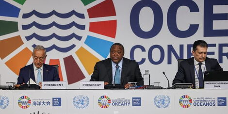 President Uhuru Kenyatta is received at the Altice Arena in central Lisbon to preside over the high-level opening planery session of the 2022 UN Ocean Conference co-hosted by Portugal and Kenya. 