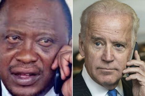 An image of Uhuru and Biden