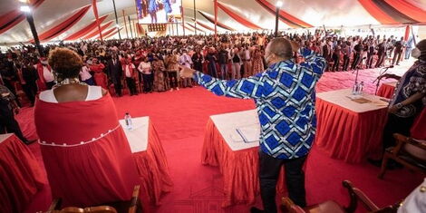 President Uhuru Kenyatta more than 3,000 young people at State House, Nairobi on February, Friday 11, 2022.