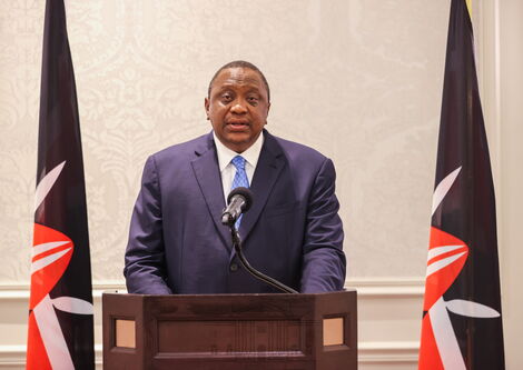 Undated Photo of President Uhuru Kenyatta Addressing the Nation