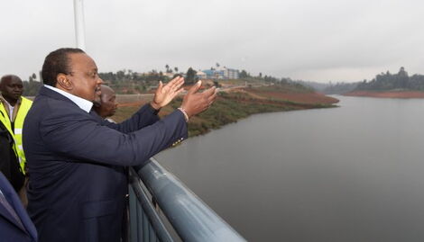 President Uhuru Kenyatta when he launched Ksh24 billion Karimenu II Dam on August 1, 2022 in Kiambu County.
