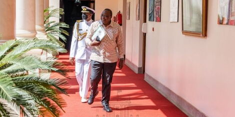 President Uhuru Kenyatta chairs a Cabinet meeting on Thursday, May 12, 2022.
