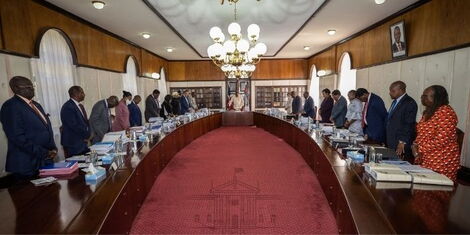 President Uhuru Kenyatta chairs a Cabinet meeting on Thursday, May 12, 2022.