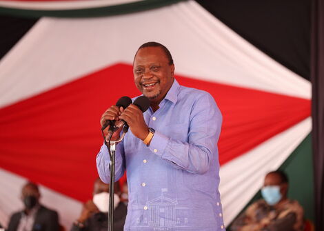President Uhuru Kenyatta when he addressed over 600 youth leaders from Central Kenya Region at Sagana State Lodge on Sunday.