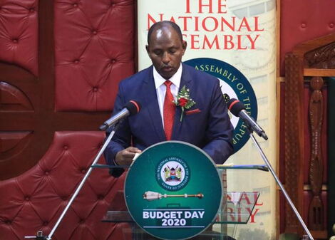 Treasury CS ukur Yattani during his address in Parliament on June 11, 2020.